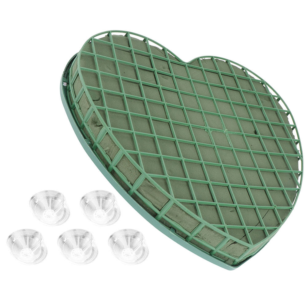 Wedding Supply Decor - 1Set Heart Floral Foam Cage Suction