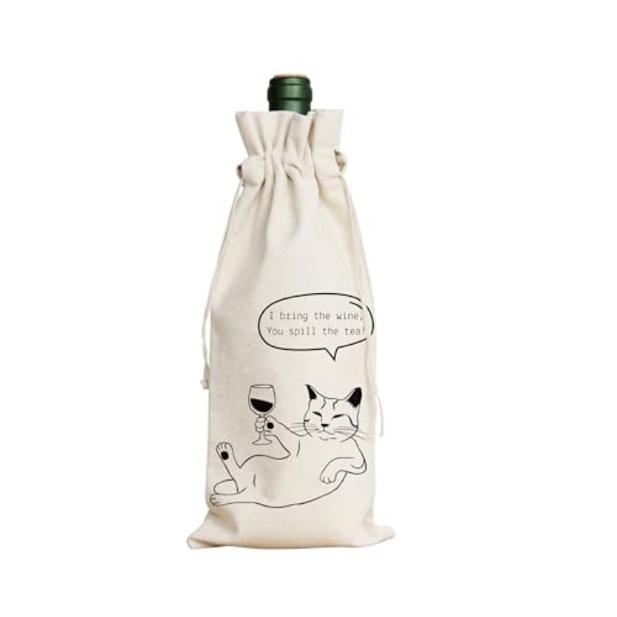 Wedding Job - Wine Gift Bag Reusable - Cotton
