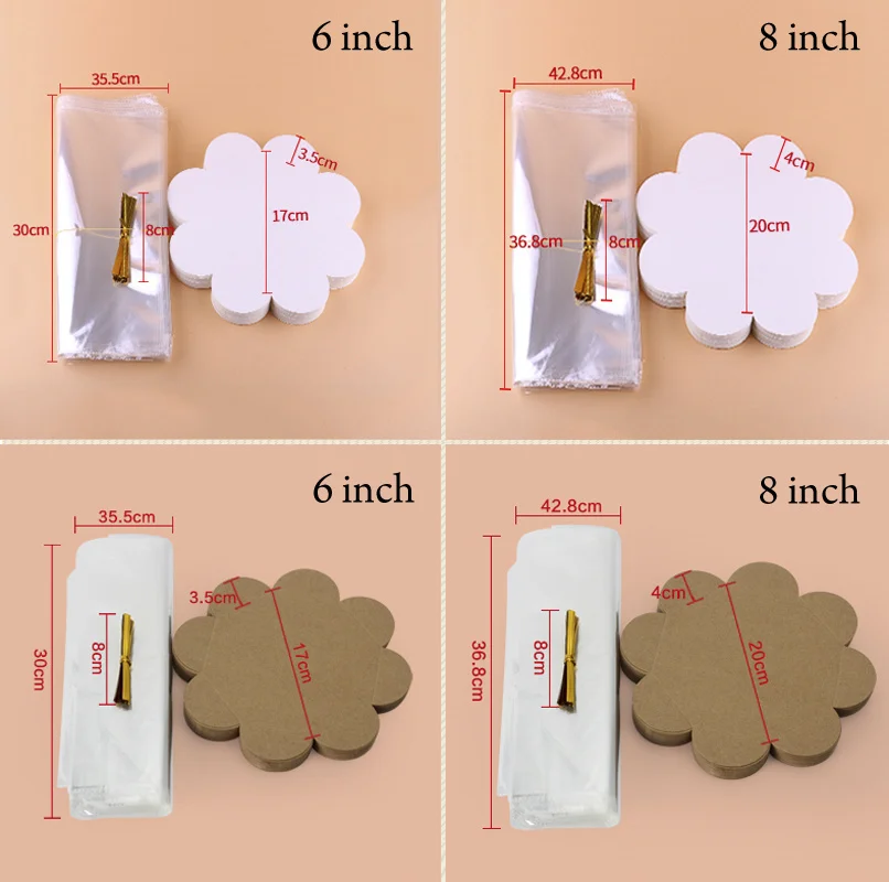 10pcs 6/8inch Chiffon Cake Pac - Wedding Supply Shops recensie en prijs