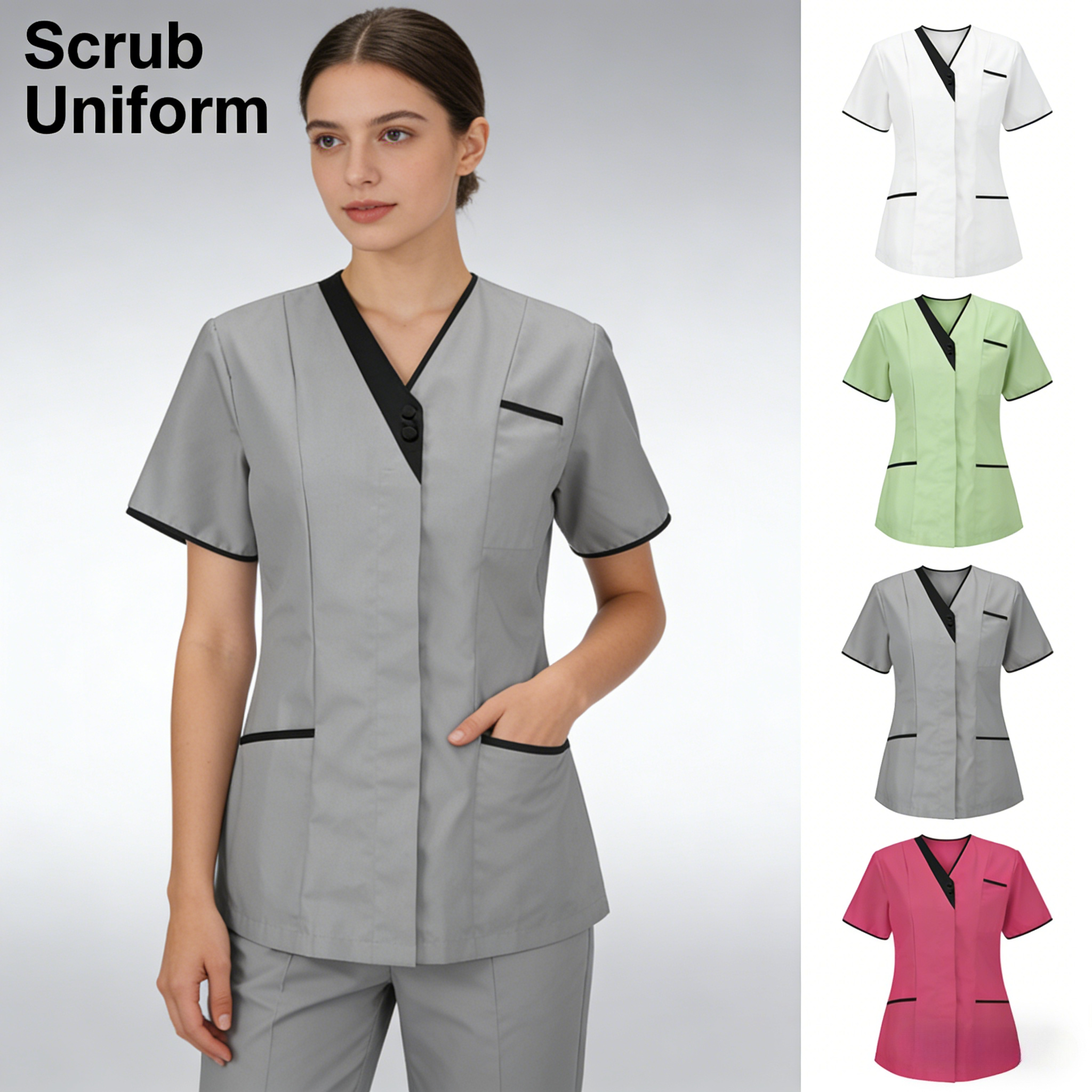 2026 V Neck Short Sleeve Scrub - Wedding Job recensie en prijs