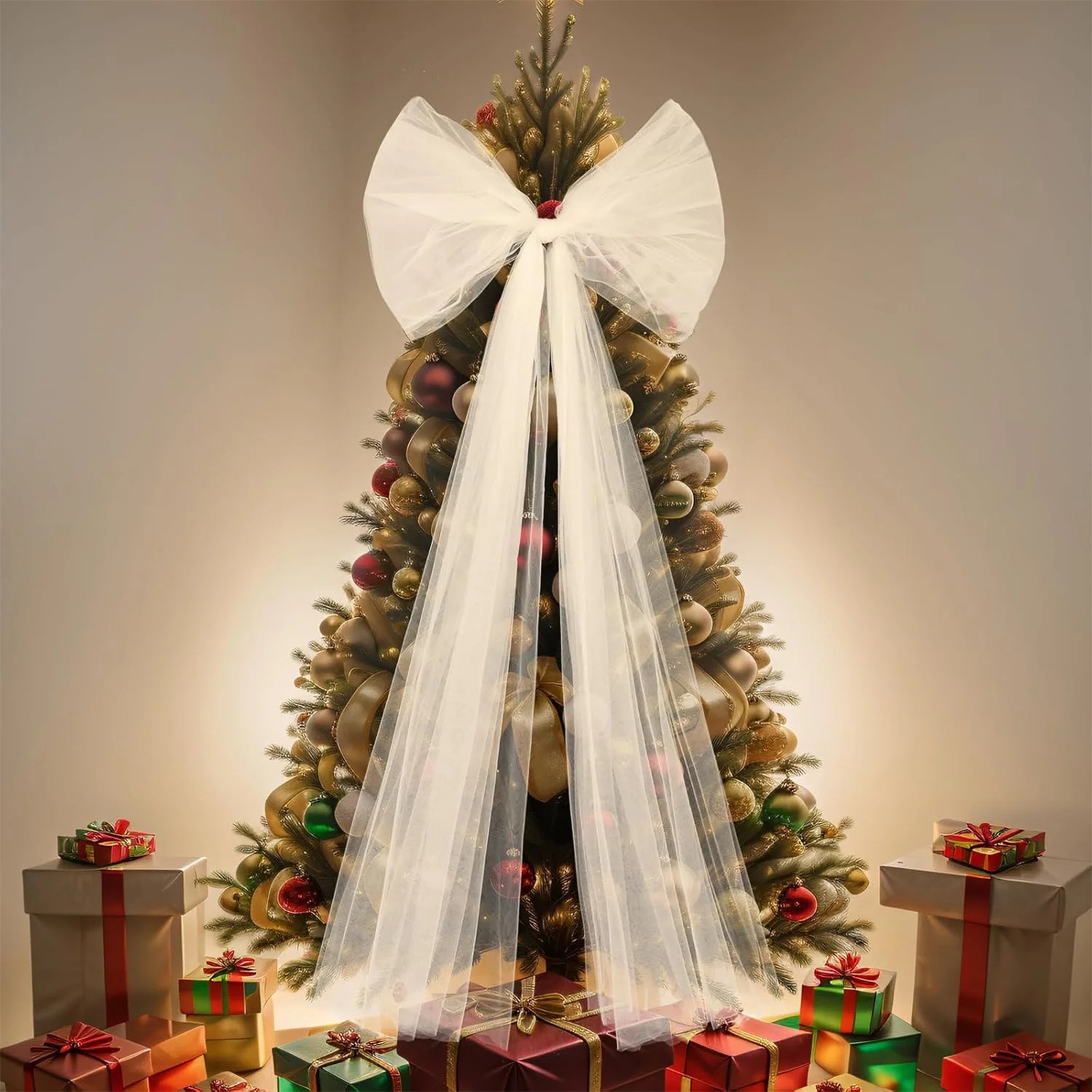 Christmas Tulle Bow Decoration - Wedding Supply Shops recensie en prijs