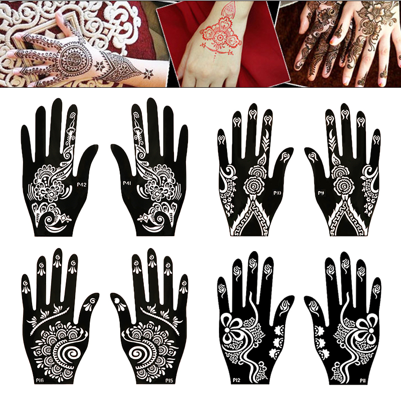 2pcs Henna Tattoo Stencils Tem - Indian Wedding Supply recensie en prijs