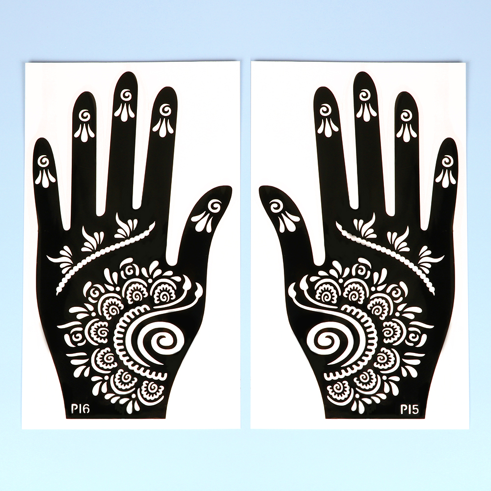 2pcs Henna Tattoo Stencils Tem - Indian Wedding Supply recensie en prijs