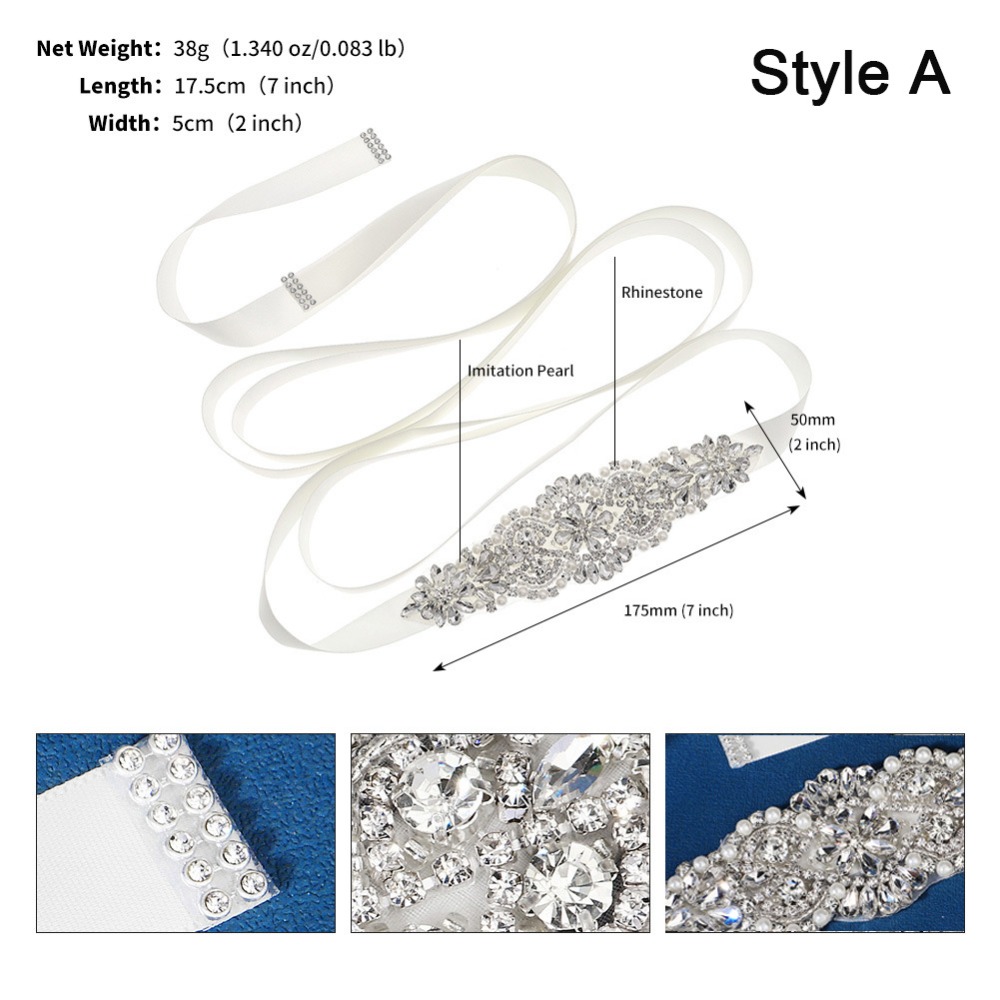 Sweet Silver Wedding Rhineston - Bridal Sash Ribbon recensie en prijs