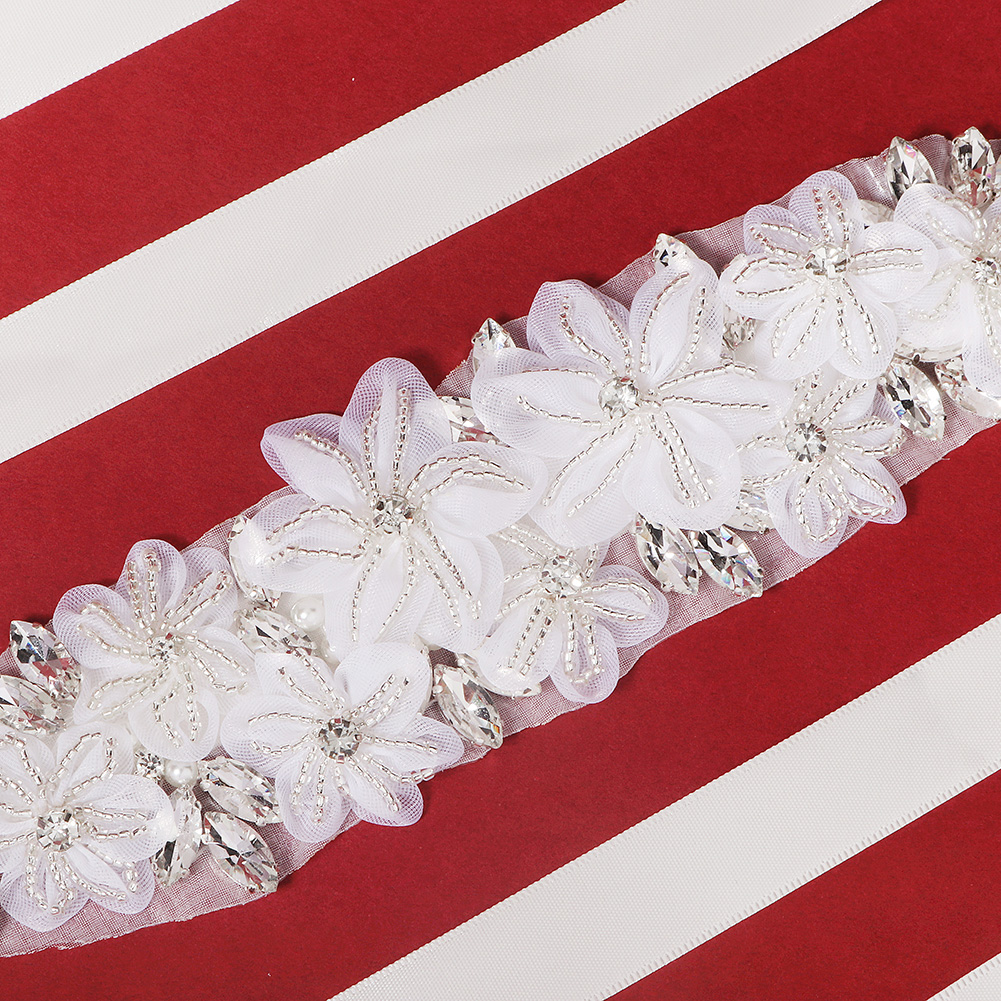 Romantic 3D Floral Bridal Belt - Bridal Sash Ribbon recensie en prijs