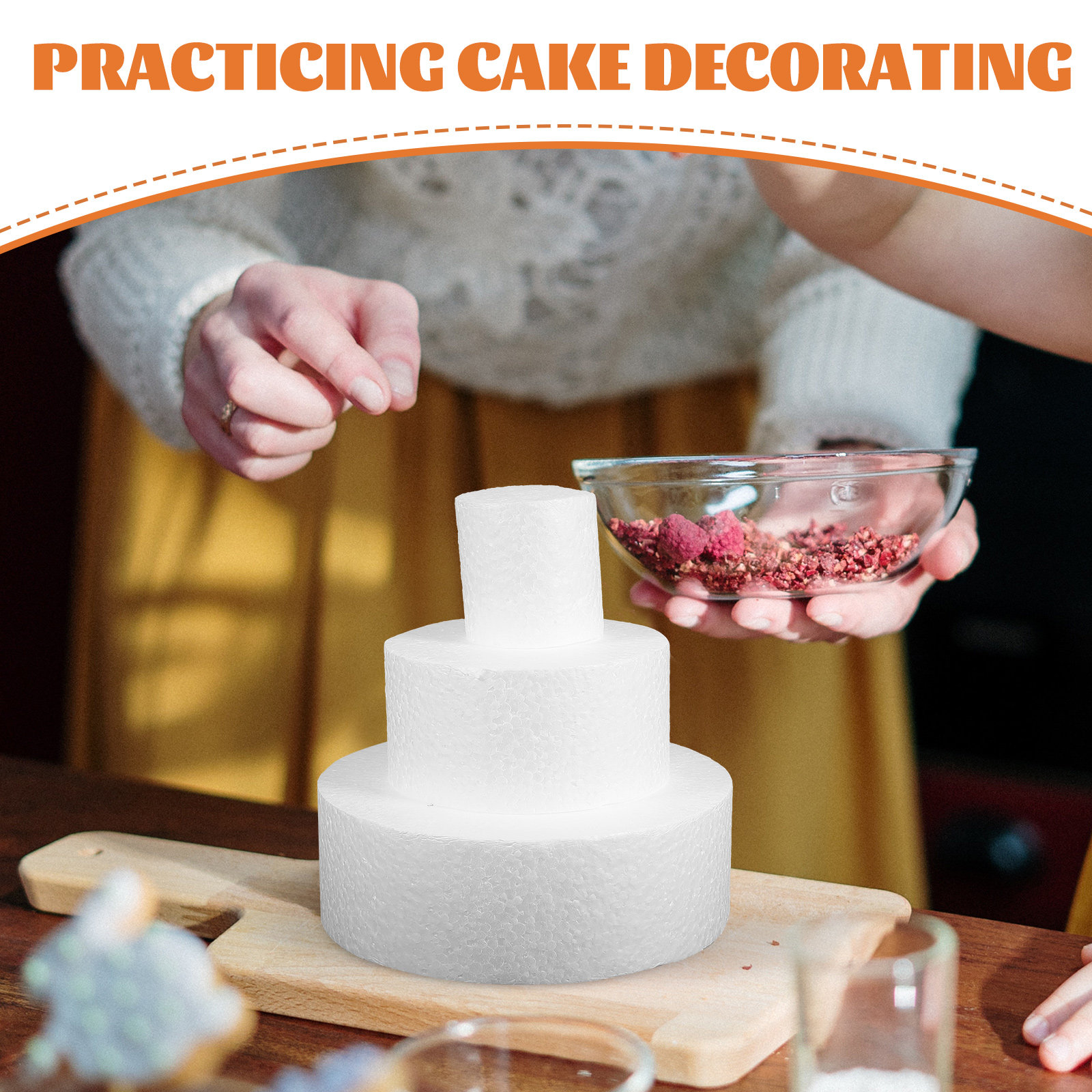 3Pcs DIY Round Cake Dummies Ba - Wedding Supply Decor recensie en prijs