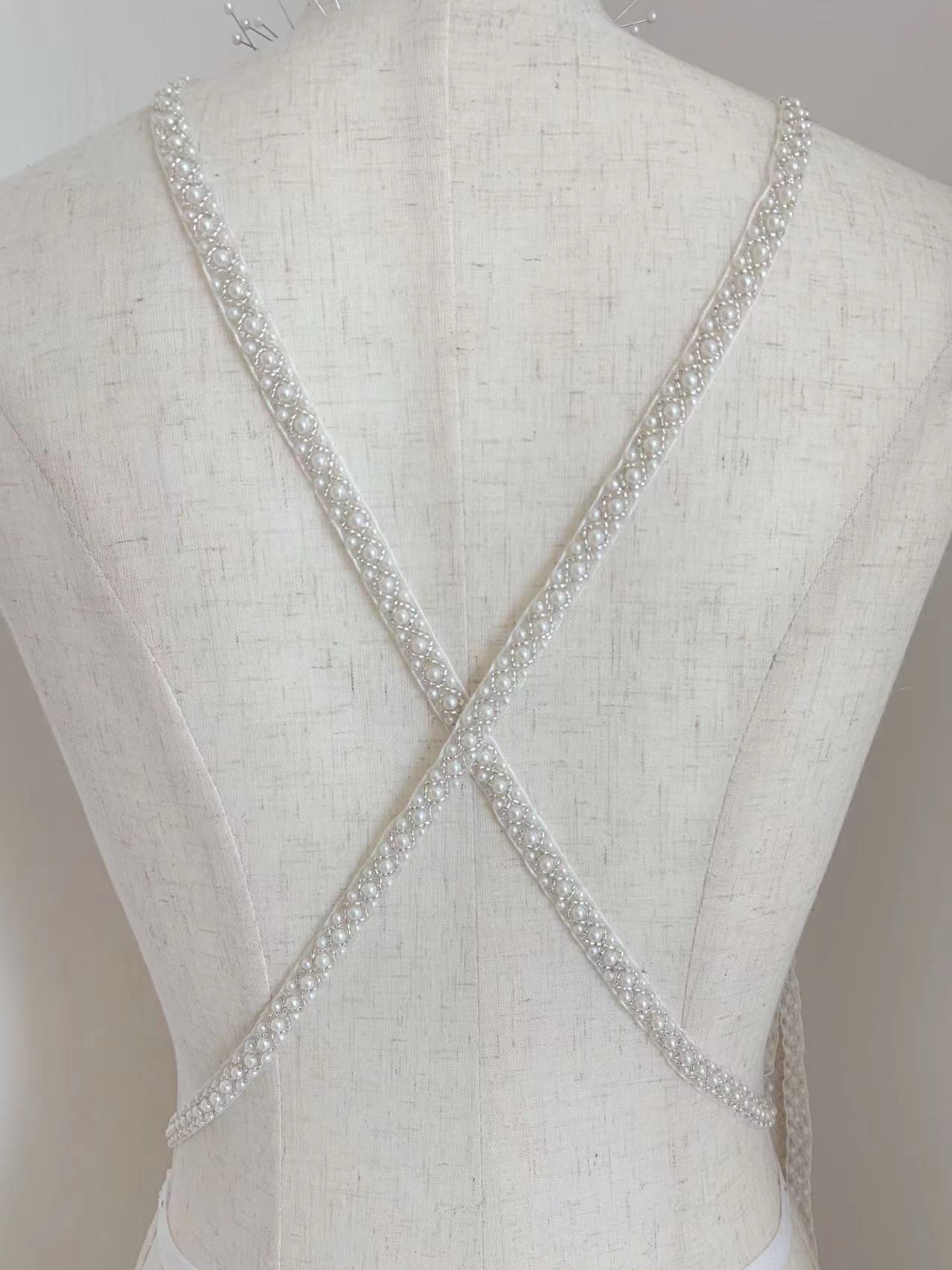 Top Quality Off White Pearl Be - Bridal Sash Ribbon recensie en prijs