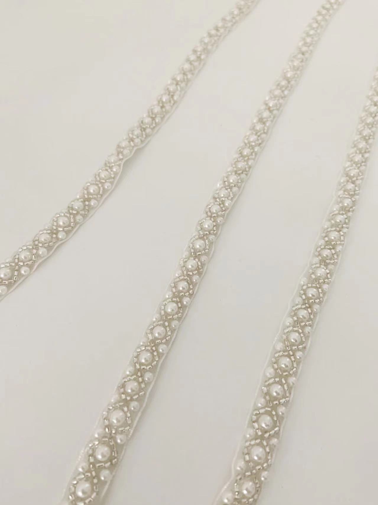 Top Quality Off White Pearl Be - Bridal Sash Ribbon recensie en prijs