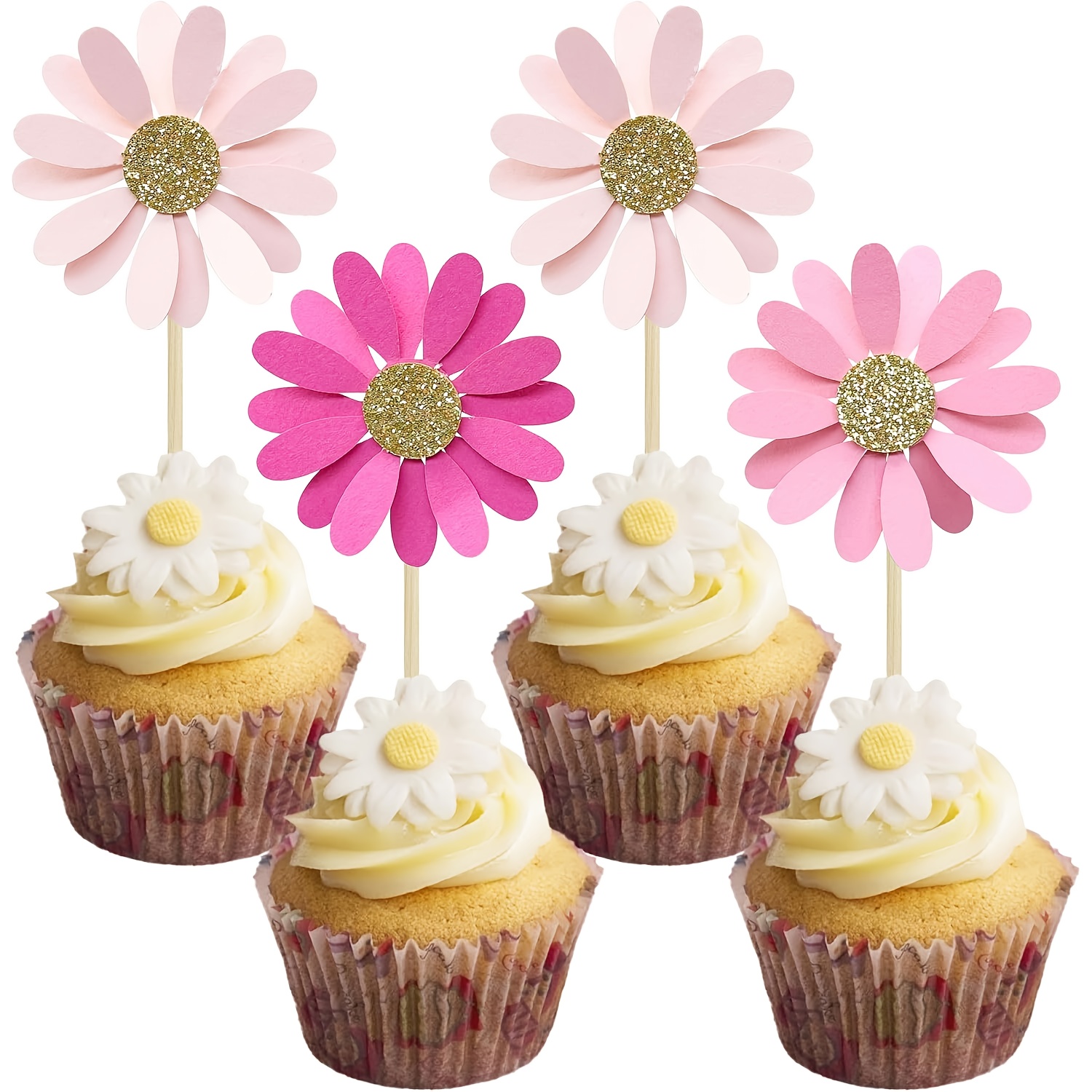 24 pieces Daisy Cupcake Decora - Wedding Supply Decor recensie en prijs