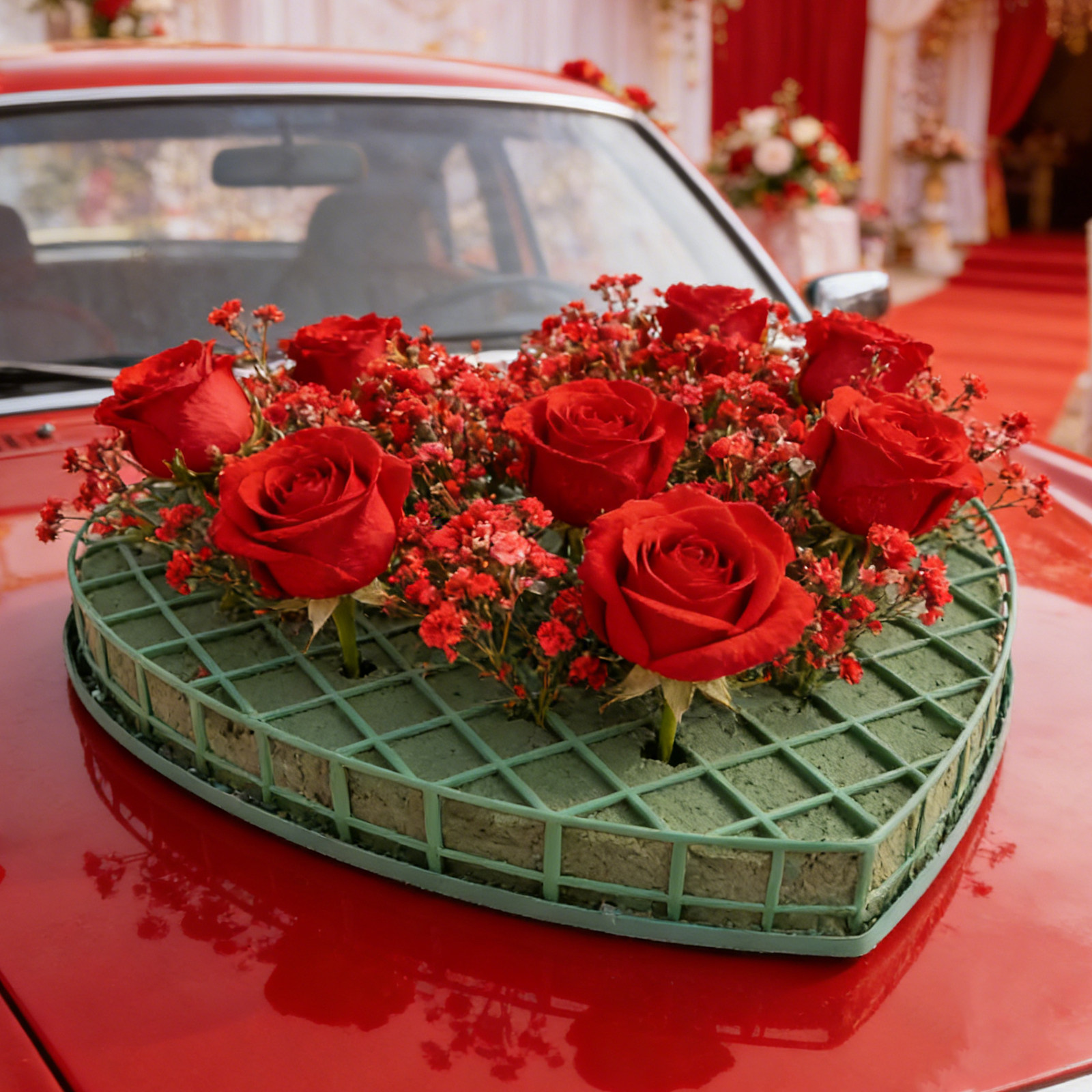 1Set Heart Floral Foam Cage Su - Wedding Supply Decor recensie en prijs