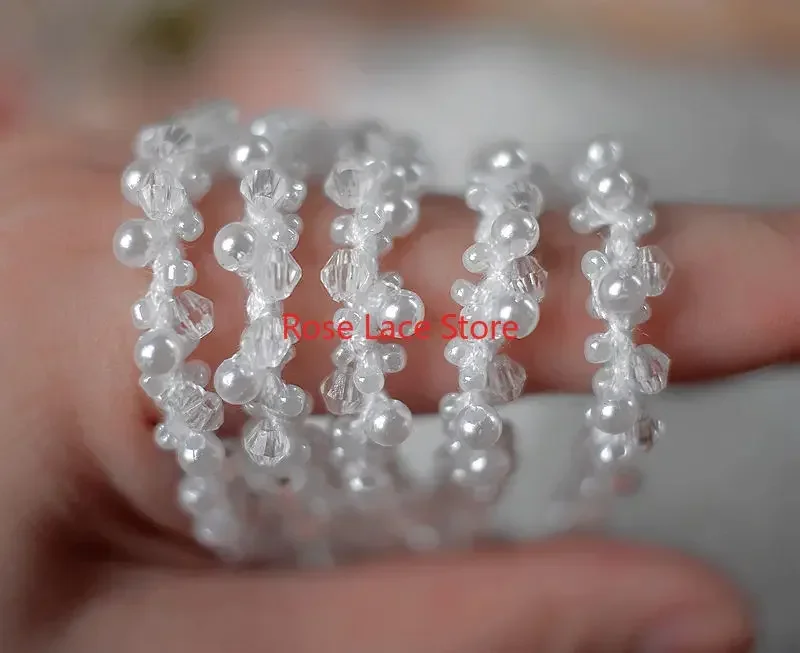 3 Yards Pearl lace trim, pearl - Bridal Sash Ribbon recensie en prijs