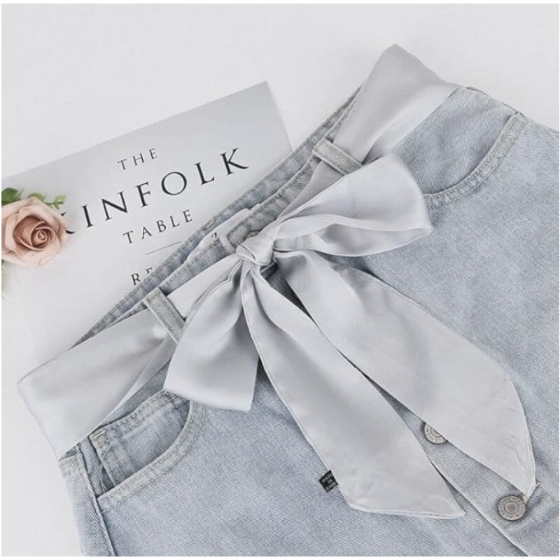 Long Thin Skinny Scarf Satin N - Bridal Sash Ribbon recensie en prijs
