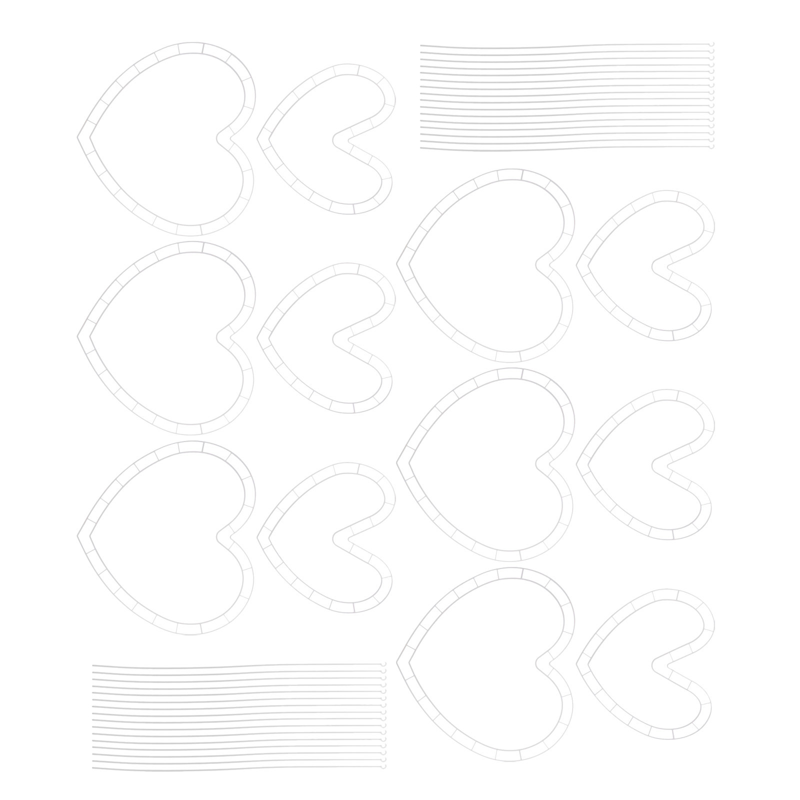 6 Sets Heart Shape Plastic Wre - Wedding Supply Decor recensie en prijs