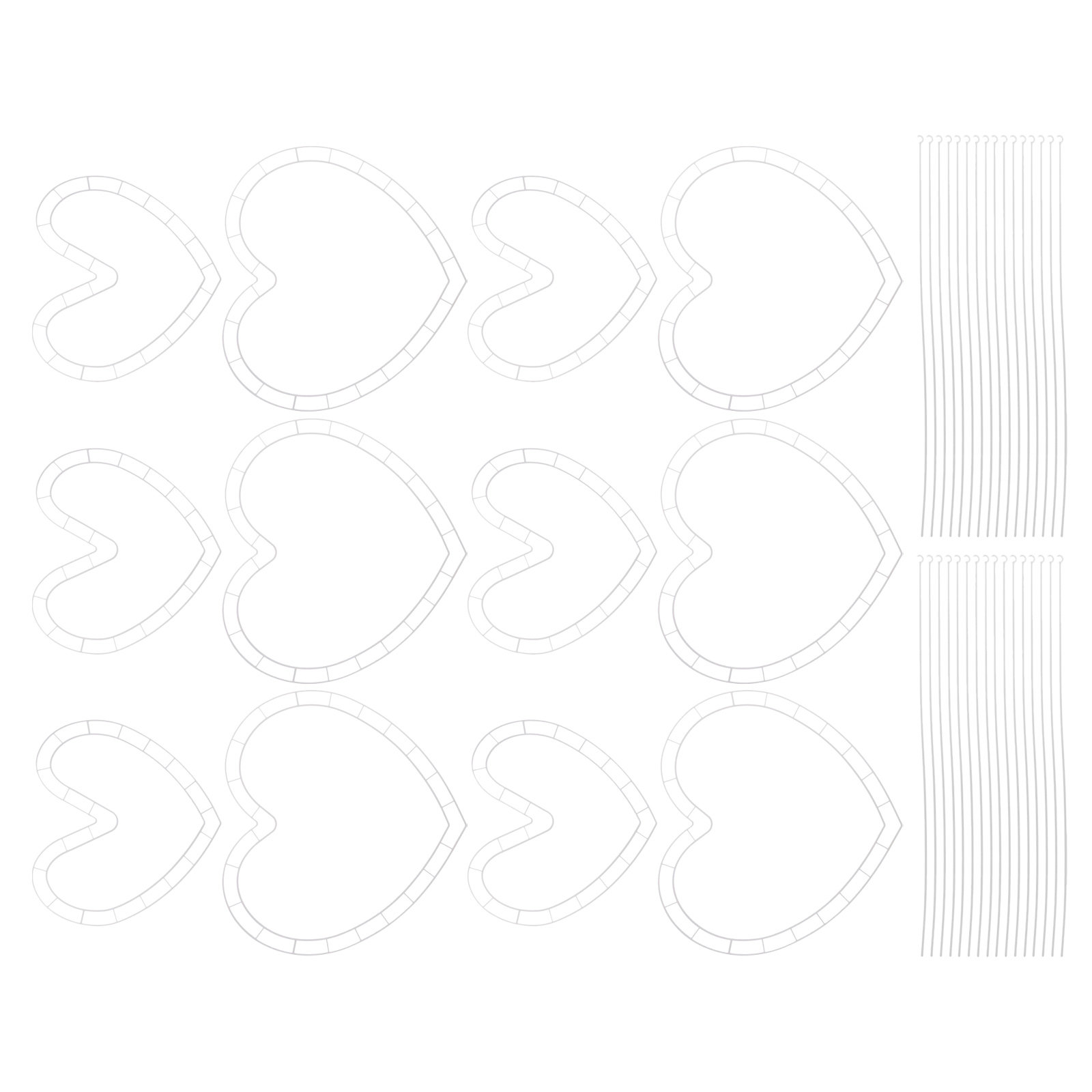 6 Sets Heart Shape Plastic Wre - Wedding Supply Decor recensie en prijs