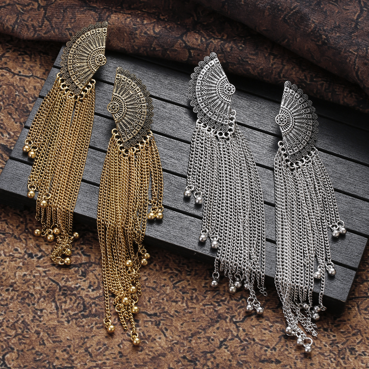 Indian Jhumka Earrings Gold Sl - Indian Wedding Supply recensie en prijs
