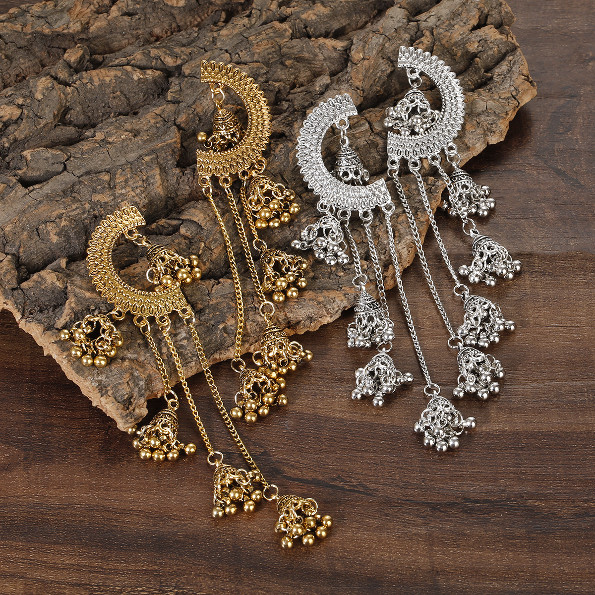 Indian Jhumka Earrings Gold Sl - Indian Wedding Supply recensie en prijs