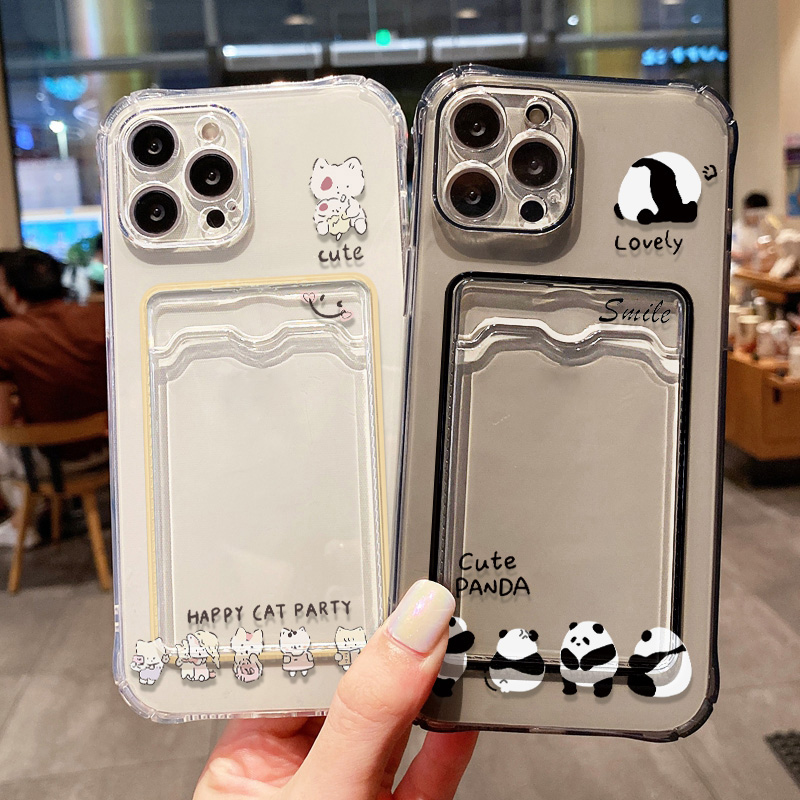 Cute Black Cat Phone Case For  - Place Card Holder recensie en prijs