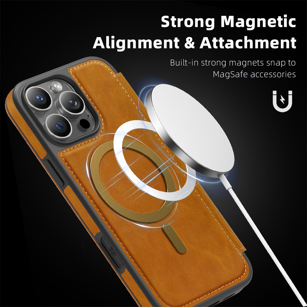 Magnetic Flip Leather Phone Ca - Place Card Holder recensie en prijs