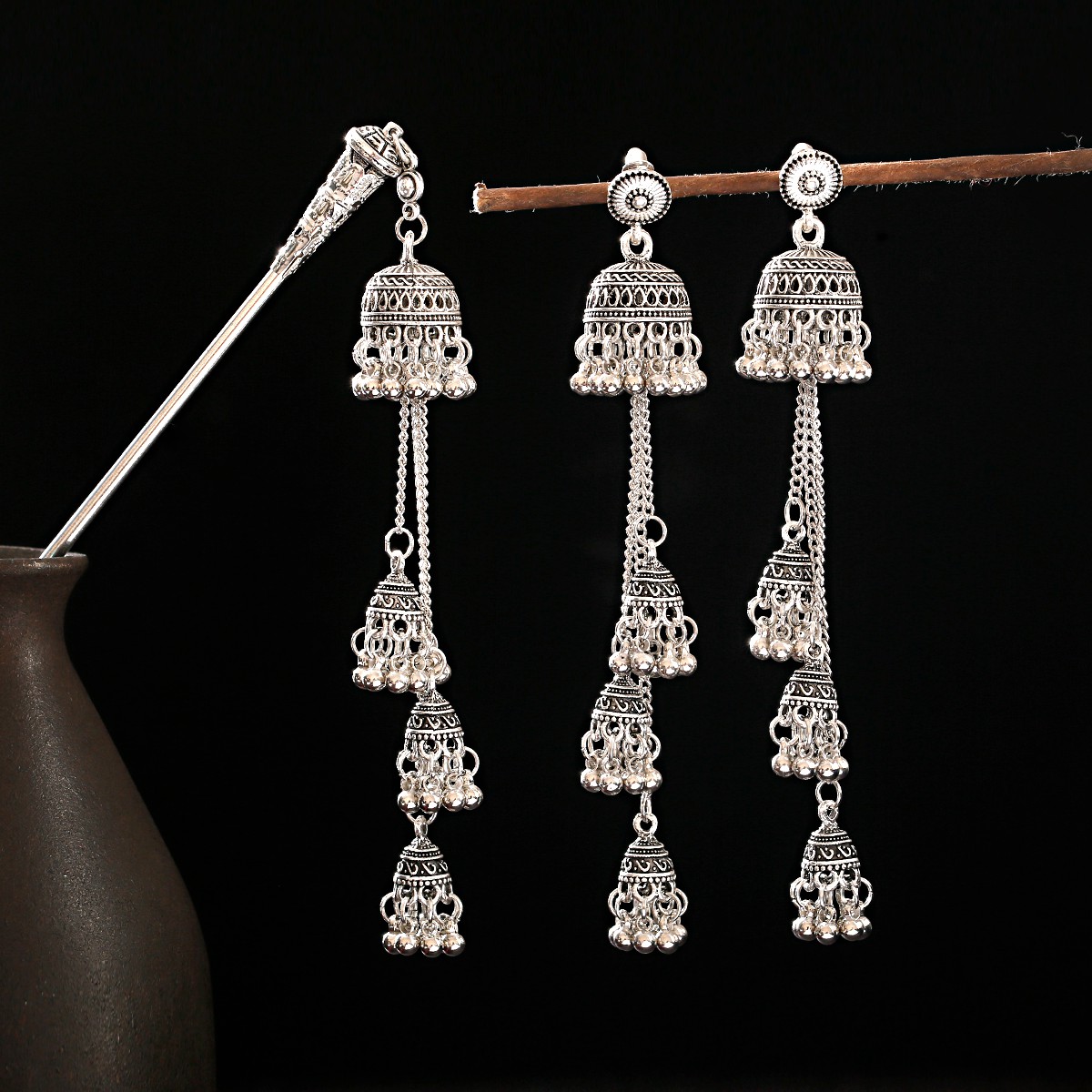 2pcs Vintage Long Tassel Earri - Indian Wedding Supply recensie en prijs
